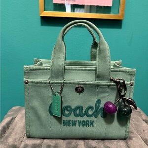 Coach tote 26 denim with Charm